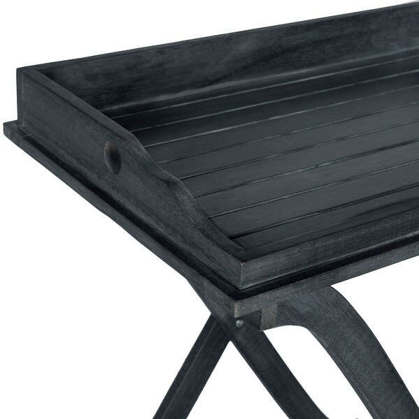 SAFAVIEH Covina Dark Slate Grey Tray Table