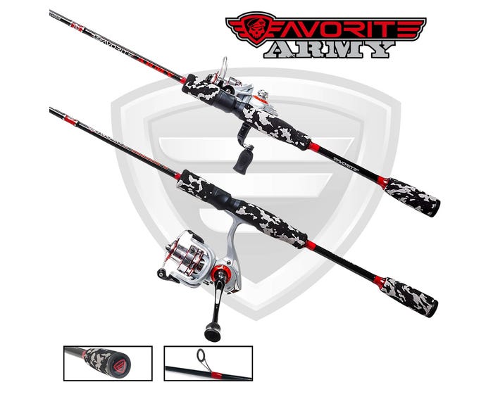 Favorite Fishing Army 2-Piece MH Spinning Combo， 7 - ARM702MH20