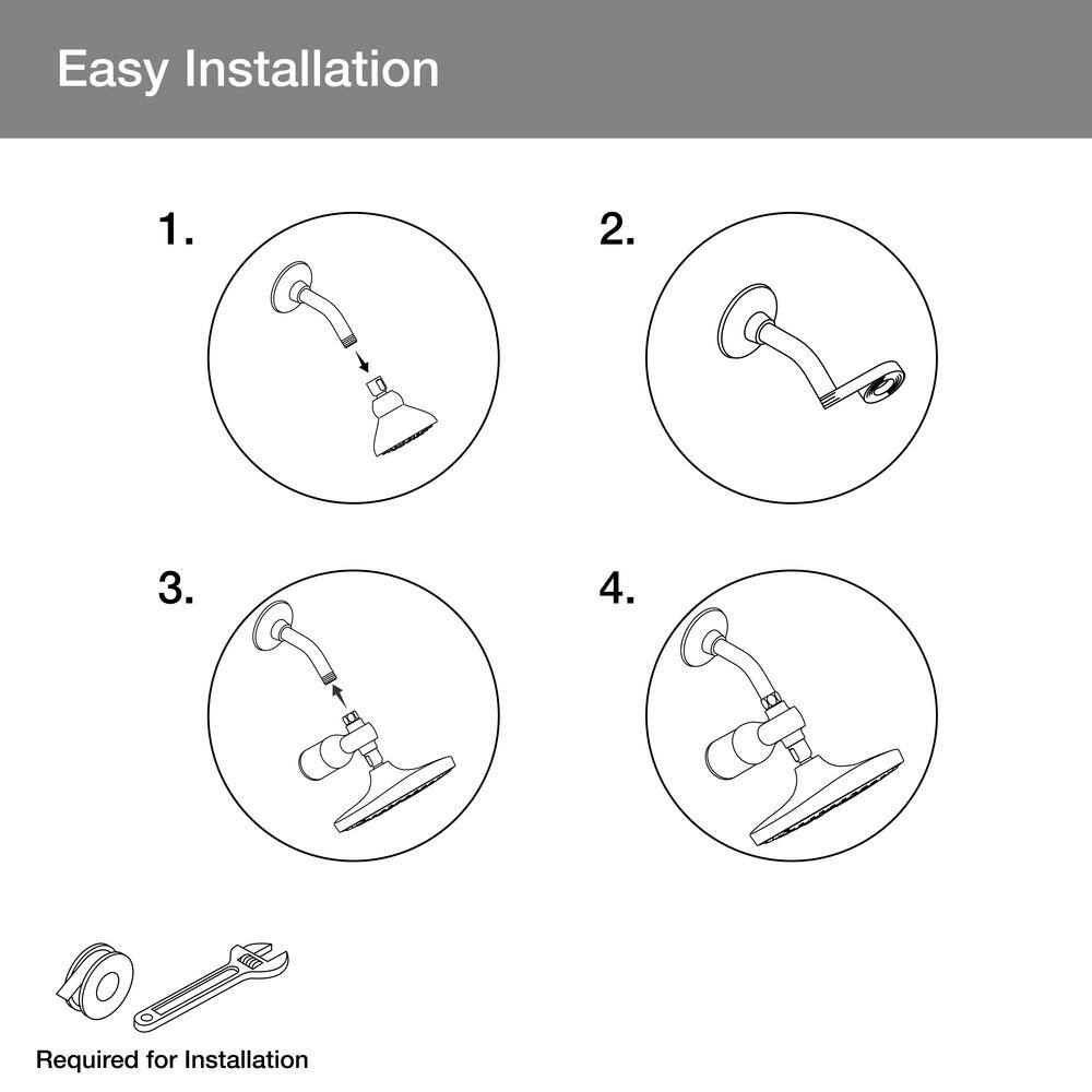 KOHLER Aquifer 3-Spray Pattern 1.75 GPM 8.8625 in. Wall-Mount Fixed Shower Head with Filtration System in Polished Chrome K-R24670-G-CP