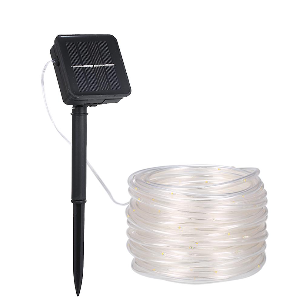 12m/39.4ft 7.2w 120 Led Solar Powered Energy Rope Light Lawn Lamp Warm White Combination In Wave Sequential Slo-glo Chasing/flash Slow Fade Twinkle/fl