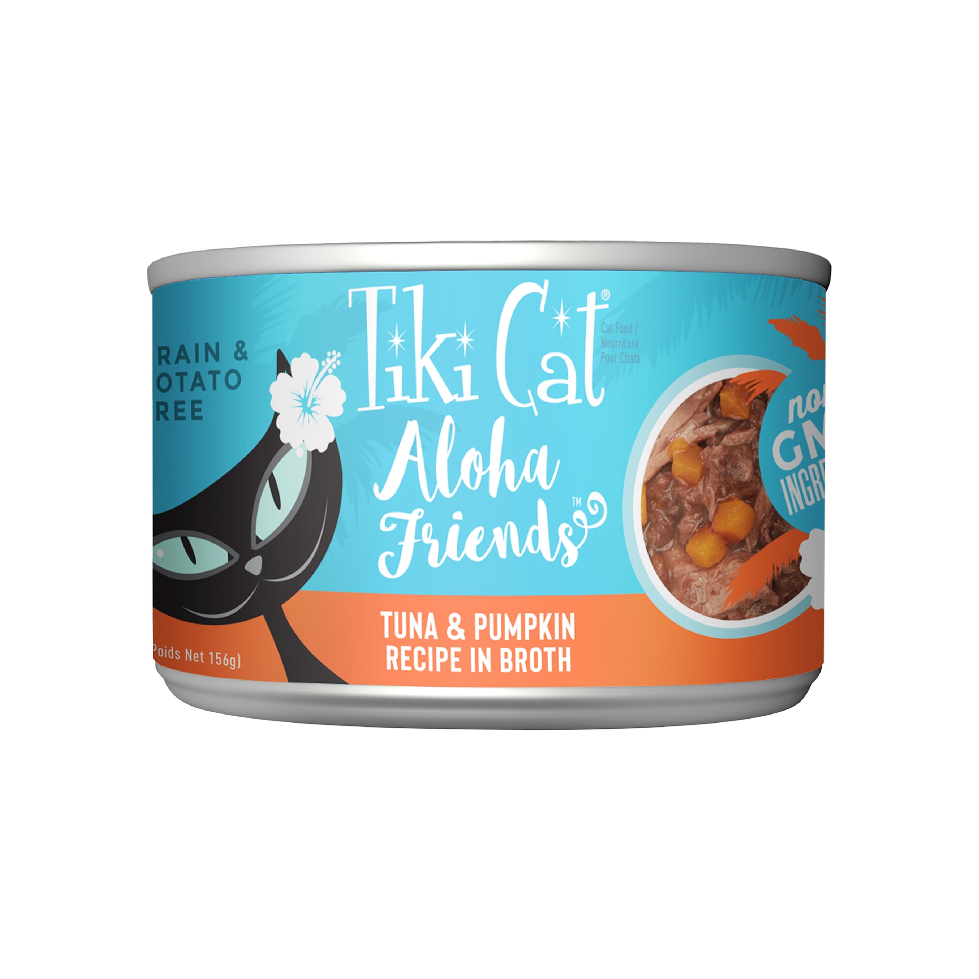 TIKI CAT Aloha Friends Tuna amp; Pumpkin Wet Cat Food， 5.5 oz.， Case of 8