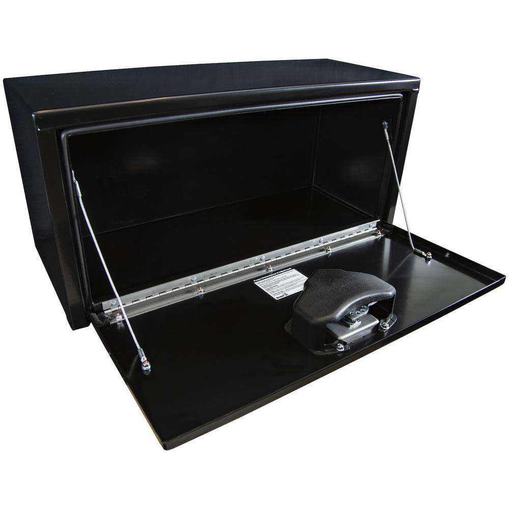 Buyers Products Company 14 in. x 12 in. x 30 in. Black Steel Underbody Truck Box with T-Handle 1703353