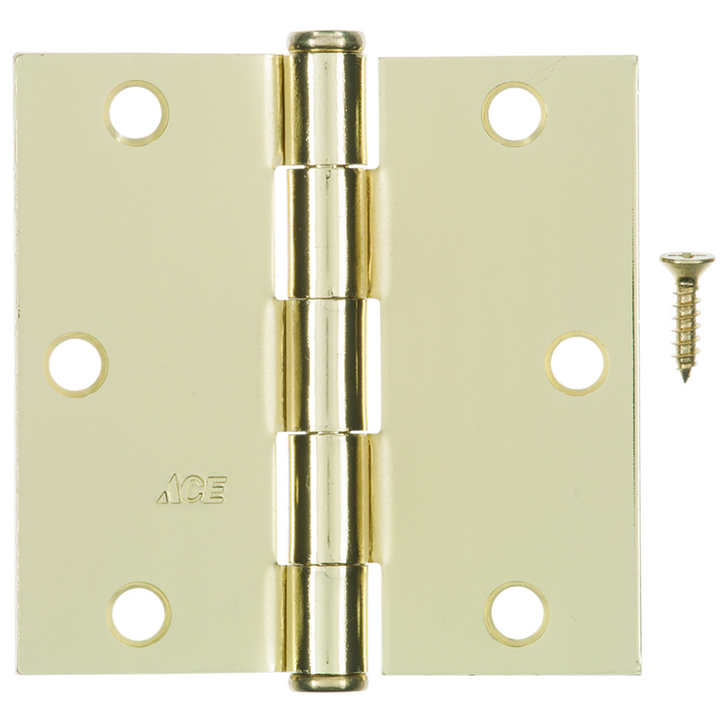 Ace 3-1/2 in. L Bright Brass Residential Door Hinge 1 pk