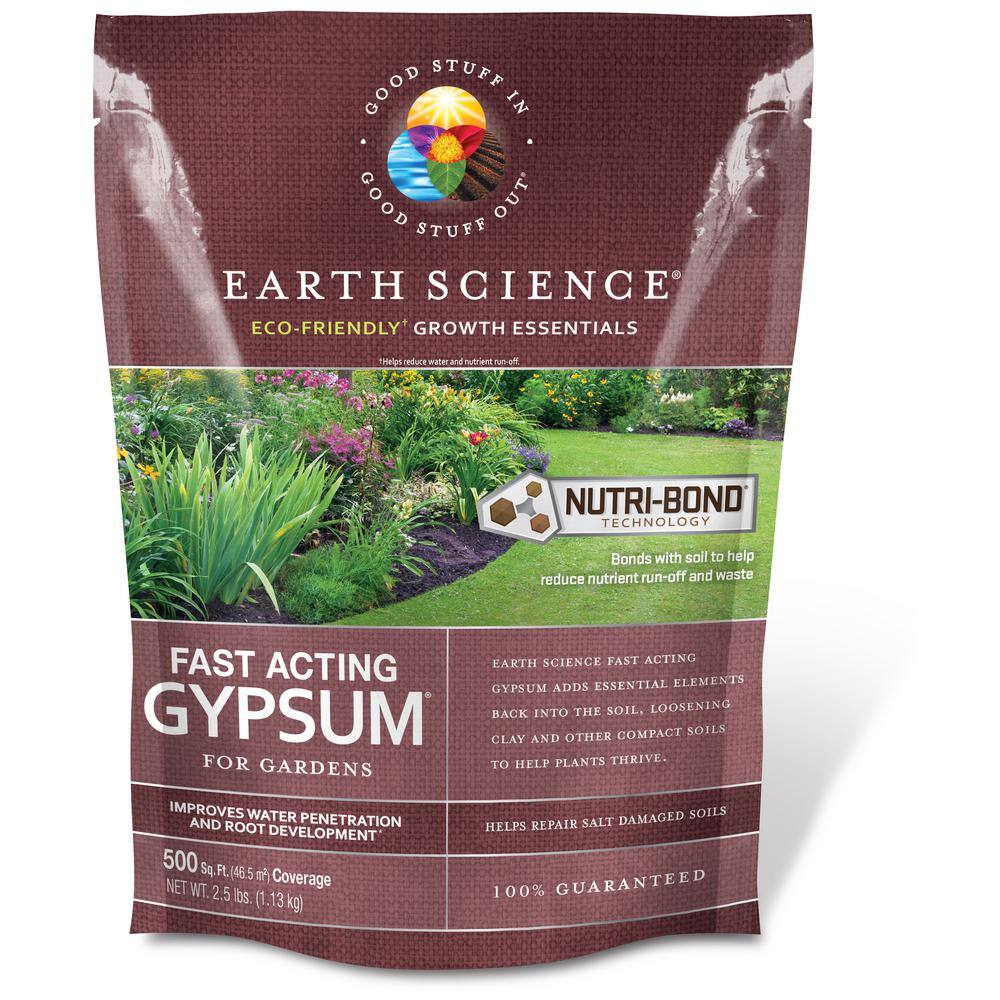 EARTH SCIENCE 2.5 lbs. 500 sq. ft. Fast Acting Gypsum Soil Amendment with Nutri-Bond 12132