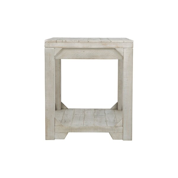 Fregine Whitewash Casual Rectangular End Table