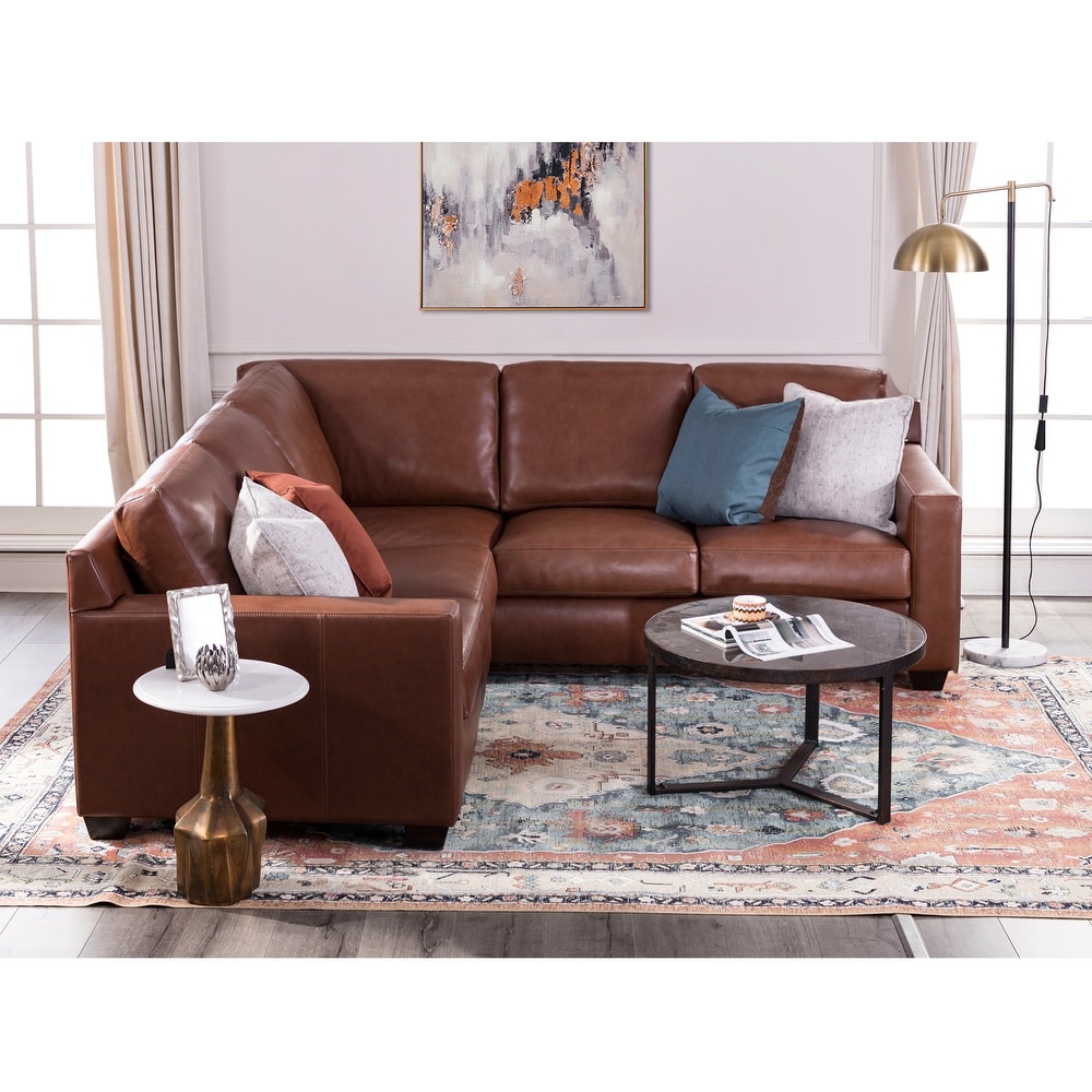 Strick   Bolton Hansen Chestnut Brown 2 piece Sectional   95\