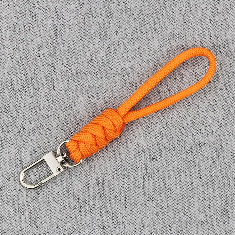 Short Braided Lanyard Paracord Wrist Lanyard Custom Paracord Lanyard Backpack Accessories For Outdoor Camping Hiking Fishing