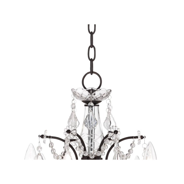 Wide French Scroll Arm Clear Crystal 6 light Fixture For Dining Room Home Foyer Kitchen Island