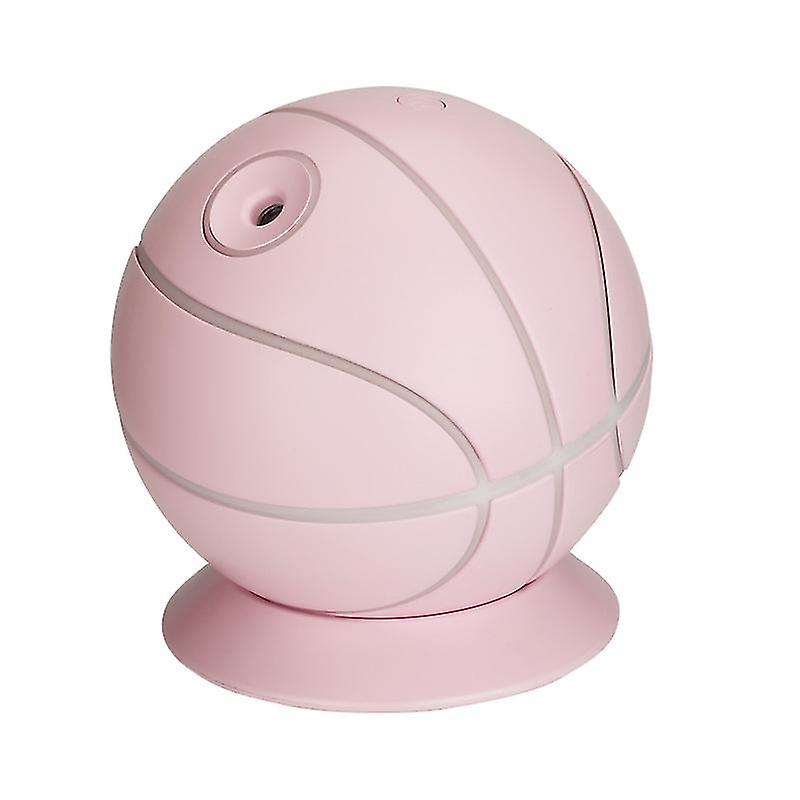 Ys  Silent Bedroom With Night Light Humidifier， Usb Basketball Ultrasonic Air Atomizer， Mini Office Desktop1pcs-pink