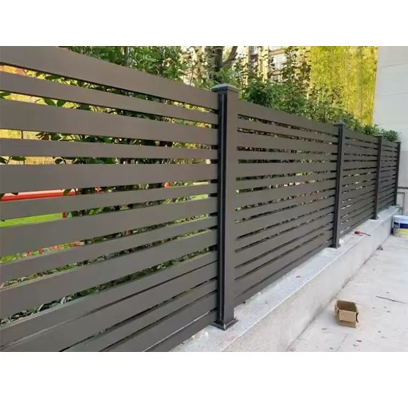 DIY size  fence Panel wood plastic Composite Boards Aluminum gaarden fence for outdoor