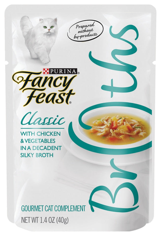 Fancy Feast Classic Broths with Chicken  Vegetables Supplemental Cat