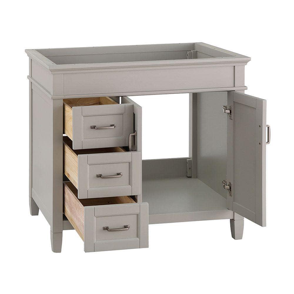 Home Decorators Collection Ashburn 36 in W x 2175 in D Vanity Cabinet in Grey