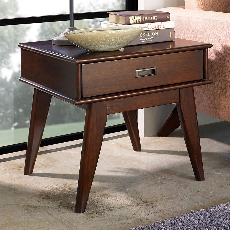 Simpli Home Draper Mid Century End Table