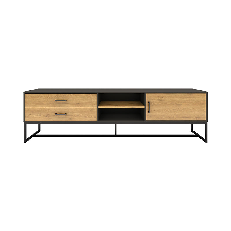 AMSTER Entertainment TV Unit - 1.6M Natural & Black