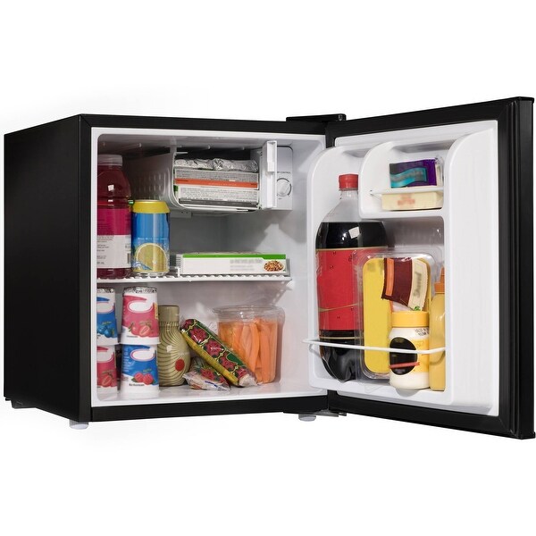 1.7 Cu ft Single Door Mini Fridge， Black