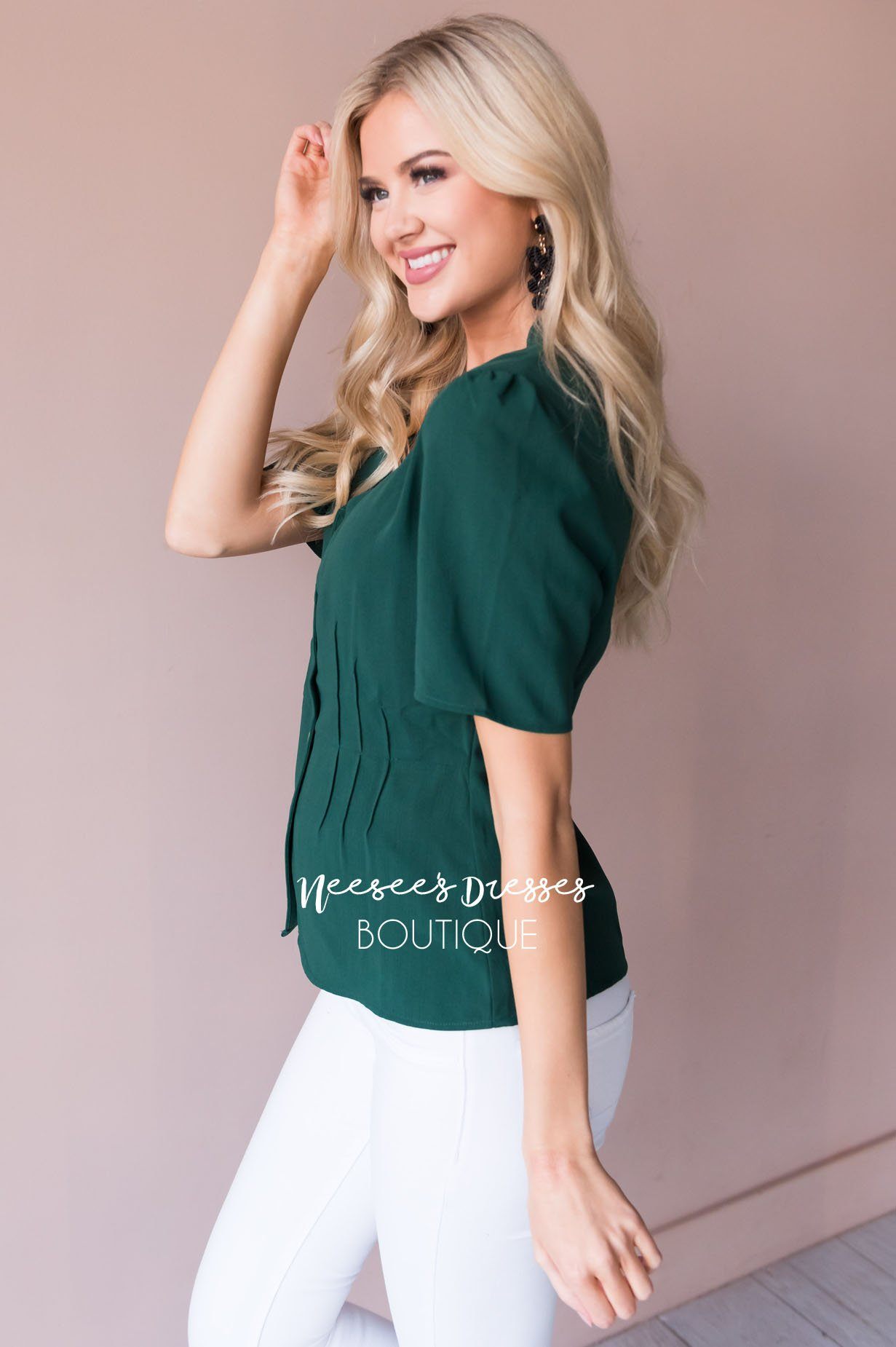 Classic Peplum Modest Blouse