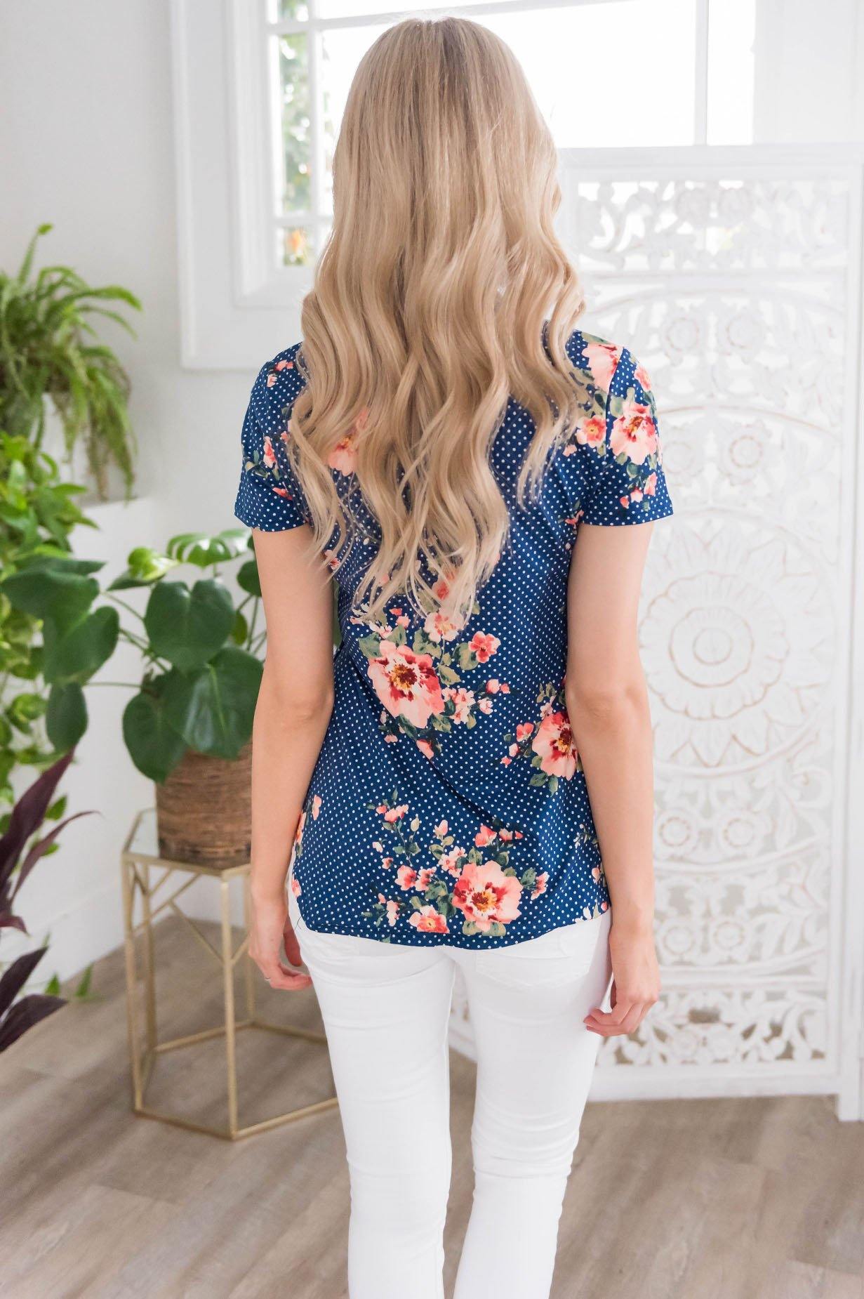 Beautiful Day Modest V-Neck Top