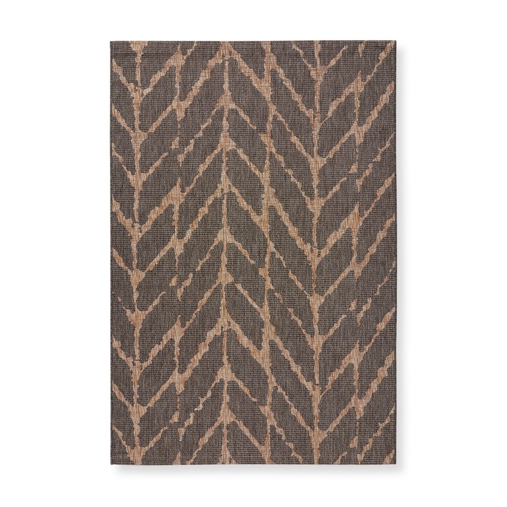 The Curated Nomad Claremont Chevron Pattern Indoor/ Outdoor Area Rug