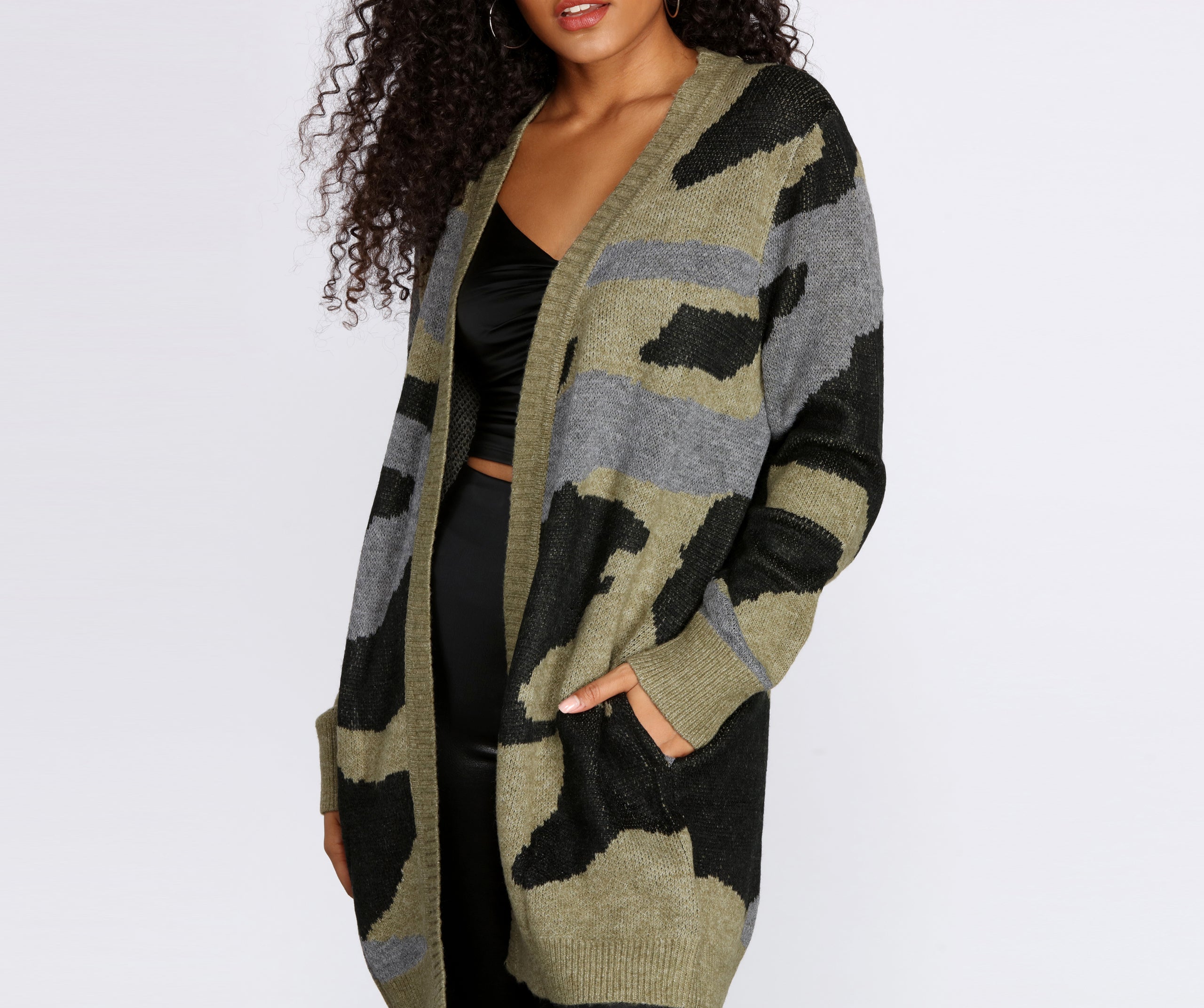 Cozy In Camo Cardigan