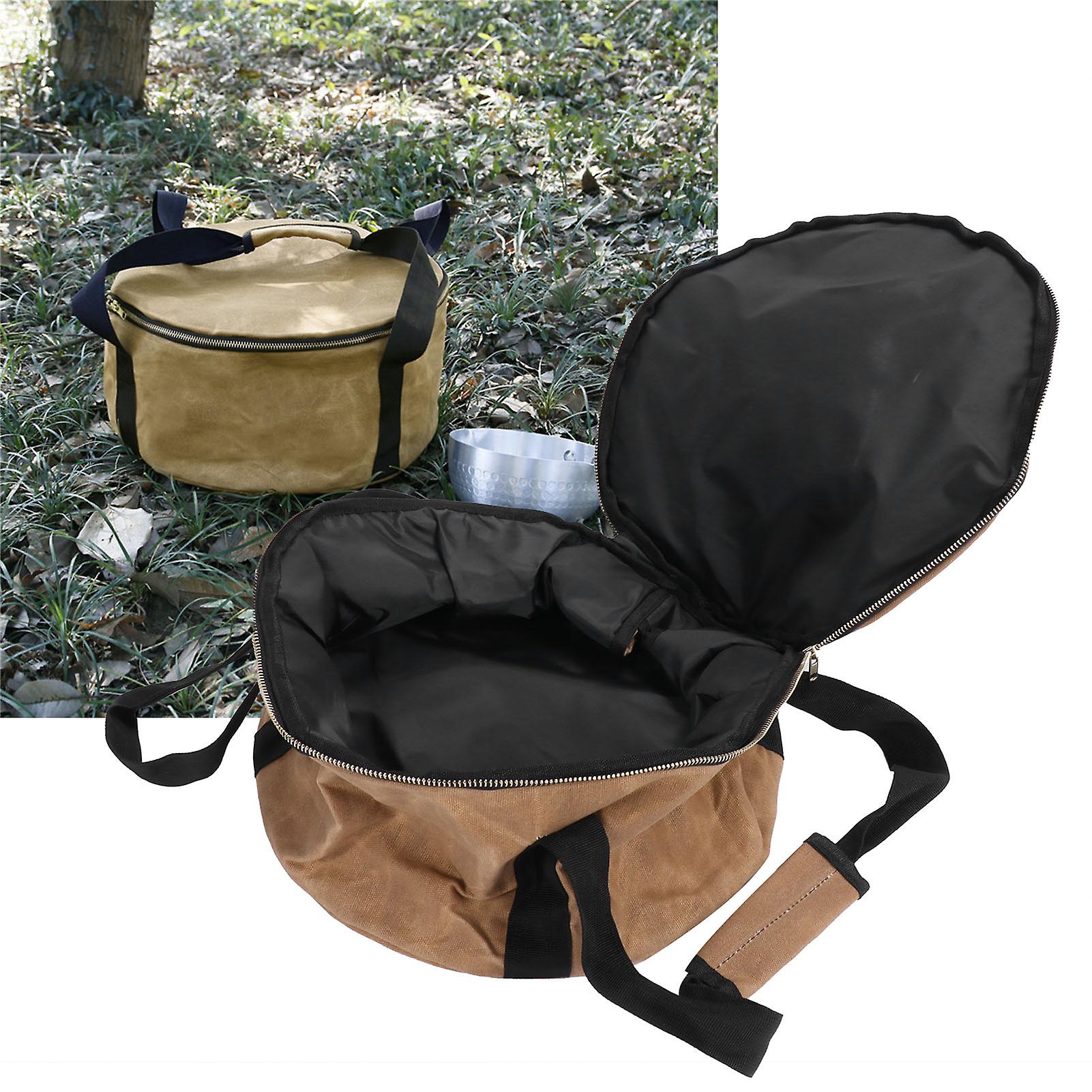 Dutch Oven Storage Bag，  Portable Waterproof Dutch Oven Carry Bag Stove Dutch Oven Bag For Camp And Outdoor Dutch Ovens[mud Color]