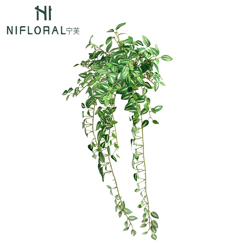 Nifloral Artificial Wall Hanging plant Plastic Leaves Plants Vines Faux Ivy Trailing For Indoor Garden