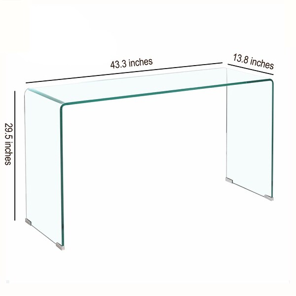 Small Clear Glass Side and End Table， Tempered Glass End Table Small Coffee Table