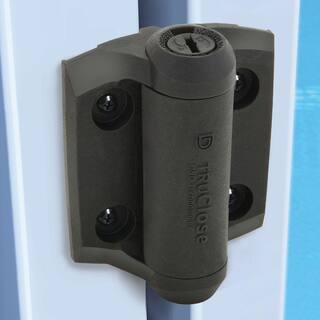 Tru-Close DD 2-78 in. x 3-34 in. Black Self-Closing Metal Gate Hinge (2-Pack) 50580