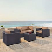 Crosley Furniture Biscayne Patio Wicker Chair and Coffee Table 5-piece Set