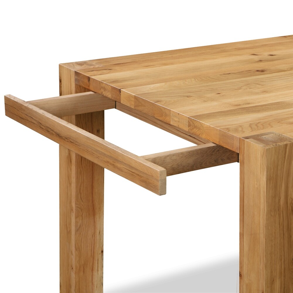 Poly and Bark Festa Extension Solid Oak Wood Dining Table