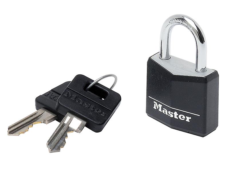 Master Lock Aluminium Black Vinyl Cover 30mm Padlock 4-Pin MLK9130BLK