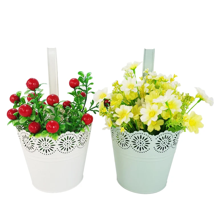 Wholesale Hanging Flower Pot Succulent Wall Planter Vase Florist Supplies Potting Bucket