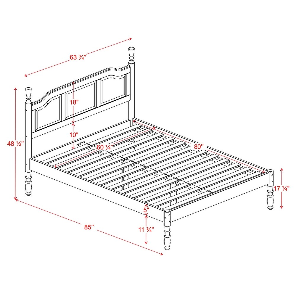 Palace Imports 100% Solid Wood Kyle Platform Bed