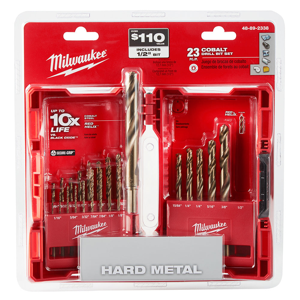 Milwaukee  48-89-2338 23-Piece Cobalt Red Helix Kit