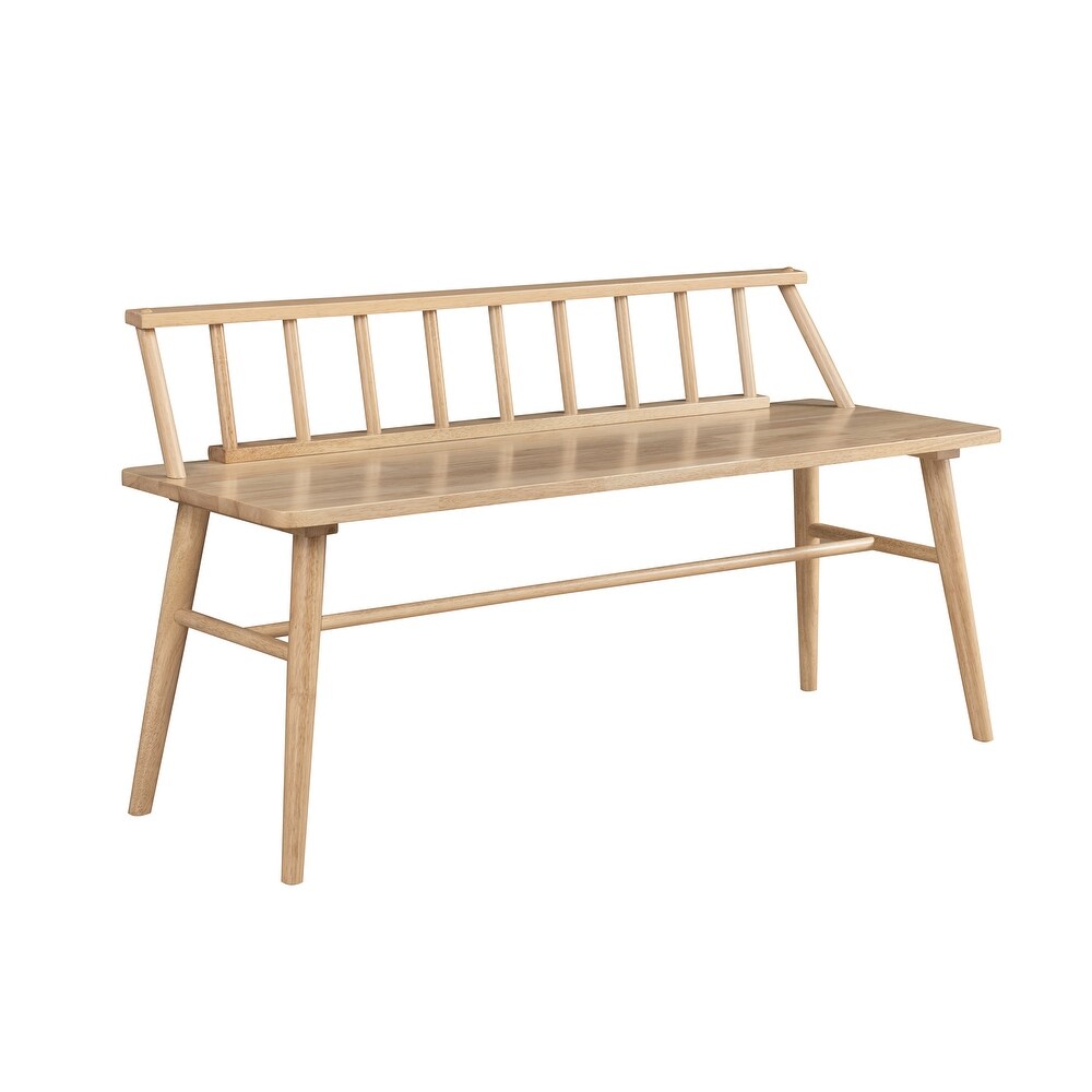 Middlebrook Solid Wood Low Back Spindle Entry Bench