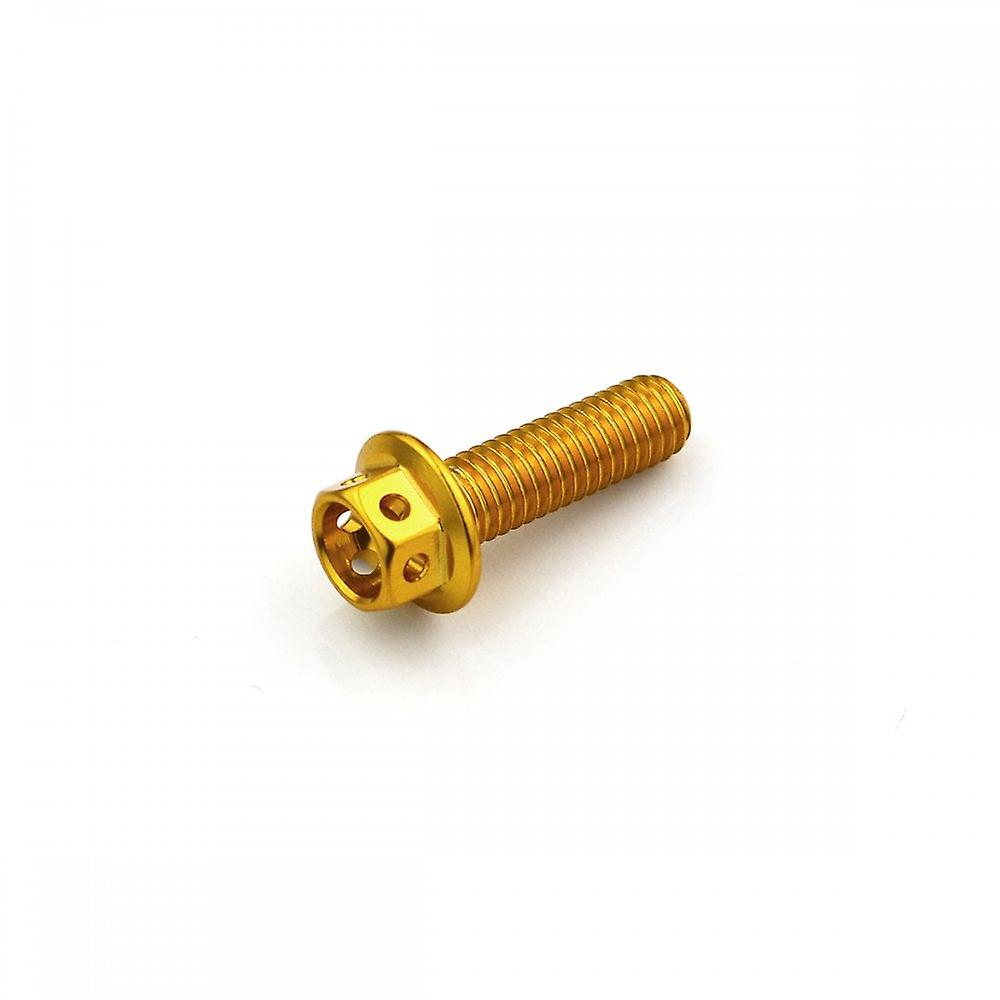 Racebolt Aluminium Race Flanged Hex Head Bolts M6 X 1.0mm X 20mm - Gold