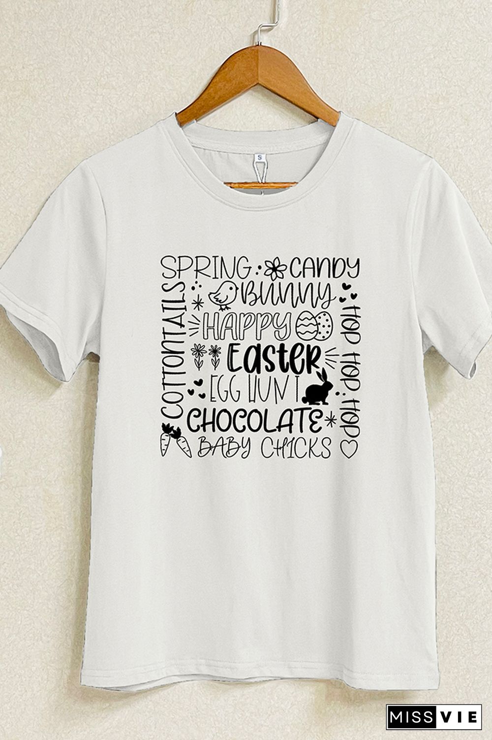 Happy Easter Short Sleeve Graphic Tee Wholesale