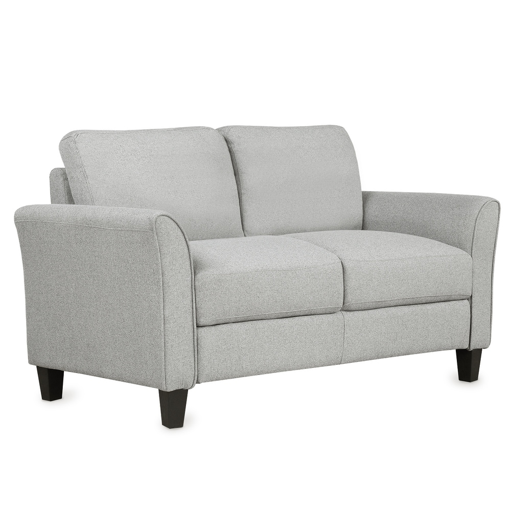 Sturdy Love Seat Sofa with Soft Linen Cushions