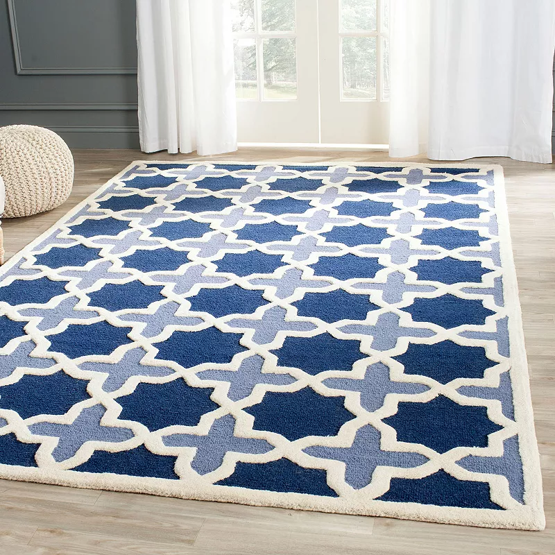 Safavieh Cambridge Blue Trellis Wool Rug