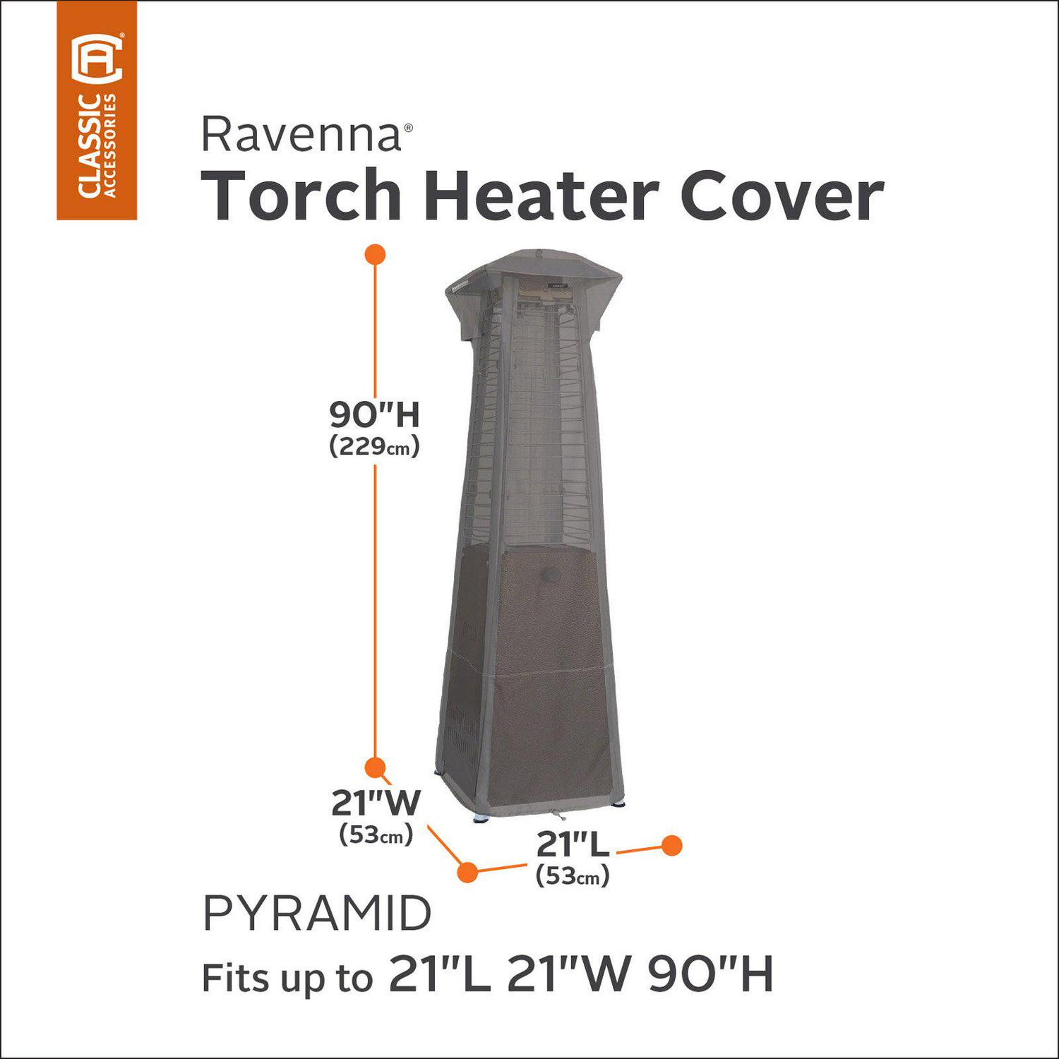 Classic Accessories Ravenna WaterResistant 21 Inch Pyramid Torch Patio Heater Cover  Crowdfused