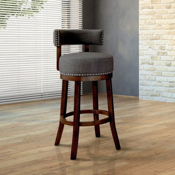 Furniture of America Fendeson Nailhead Swivel Barstool (Set of 2)