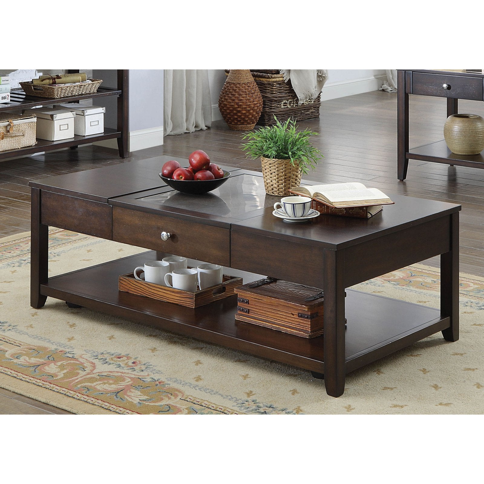 Furniture of America Norton Celestite Lift Top Coffee Table