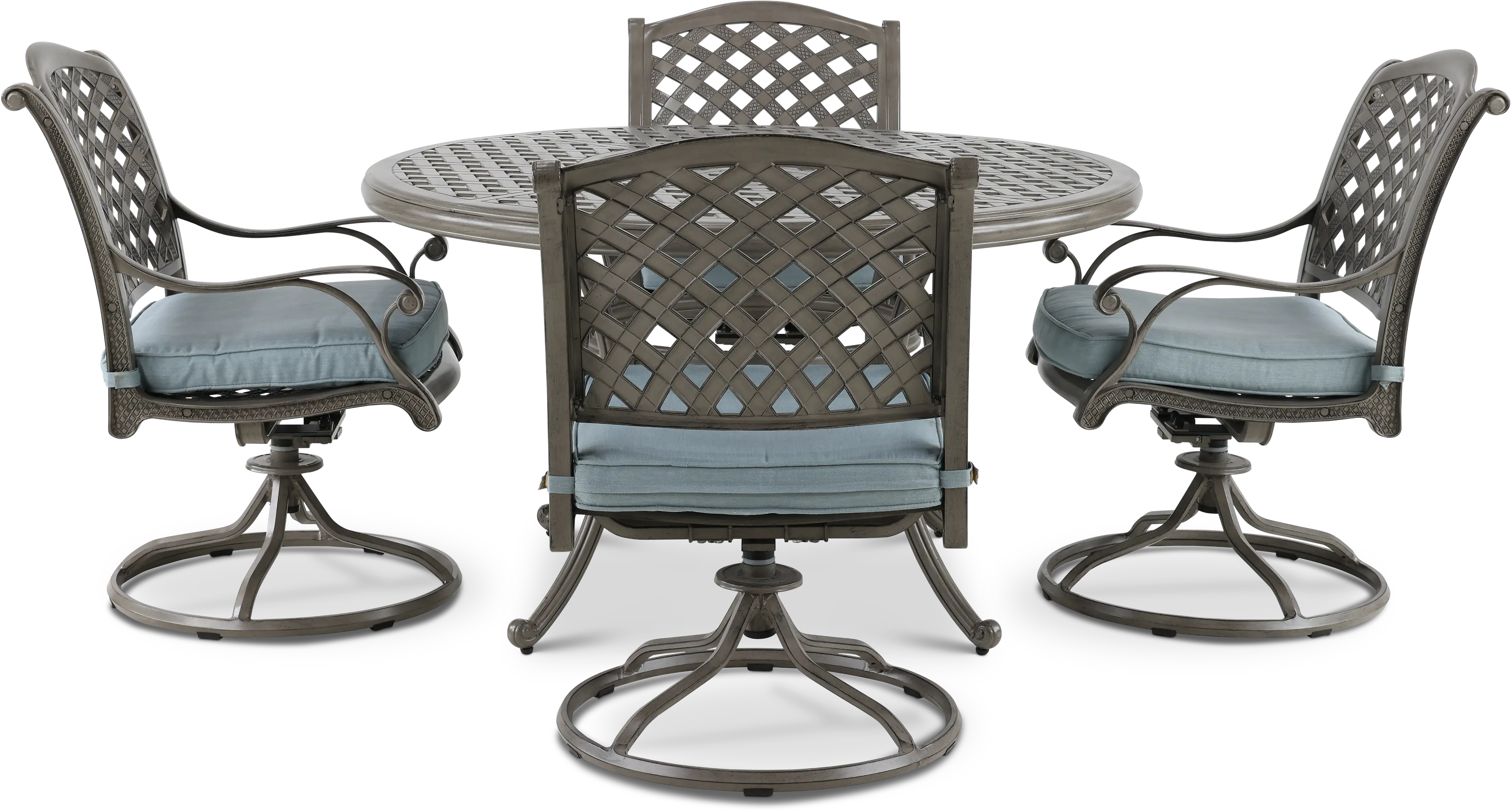 Macan Cast Metal Round 5 Piece Patio Dining Set