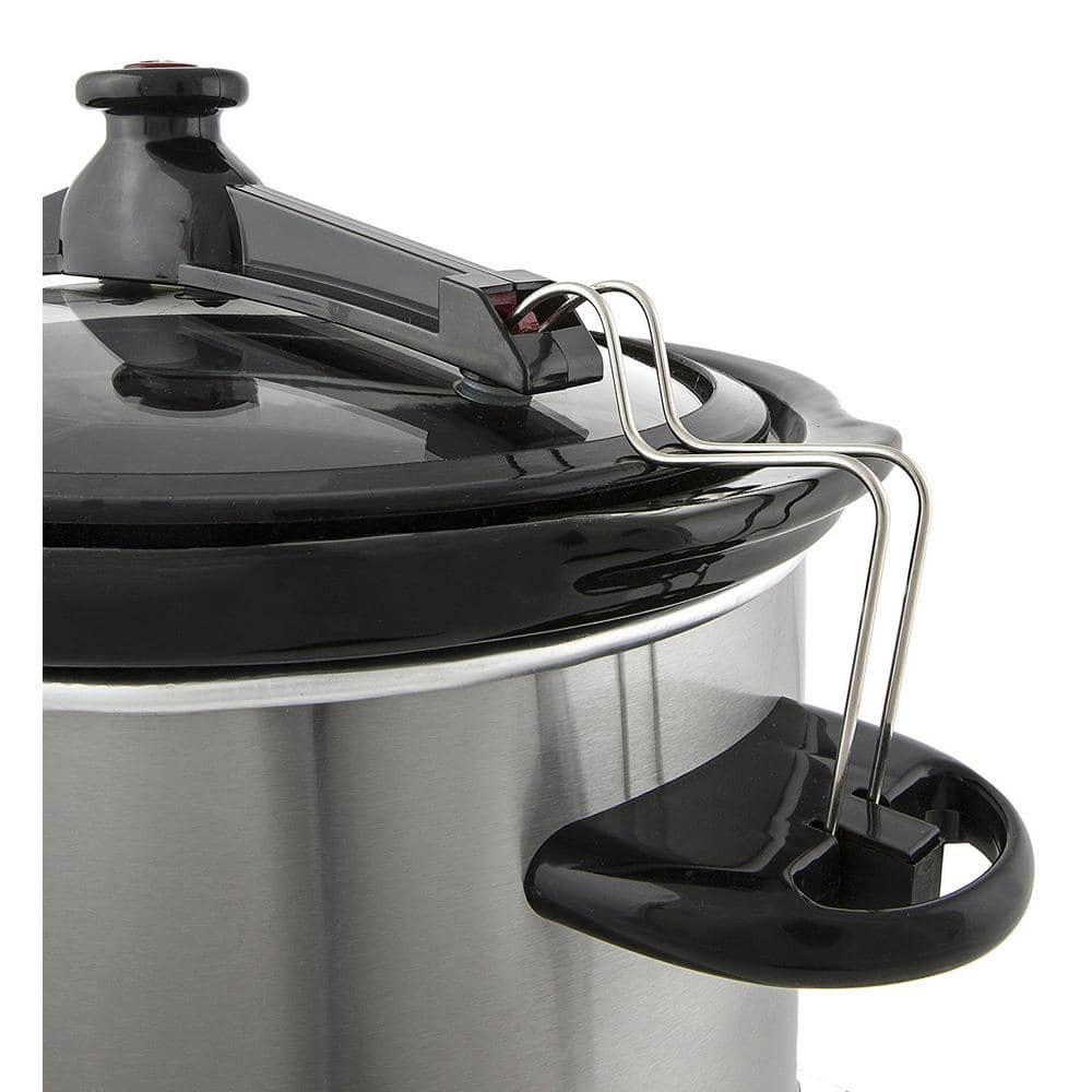 Elite Platinum Platinum 8.5 Qt. Stainless Steel Slow Cooker with Locking Lid MST-900VXD