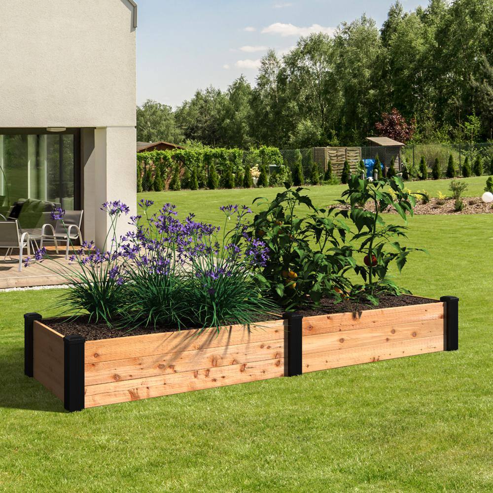 Outdoor Essentials Haven 2 ft. x 8 ft. Natural Cedar Raised Garden Bed (11 in. H) 472550