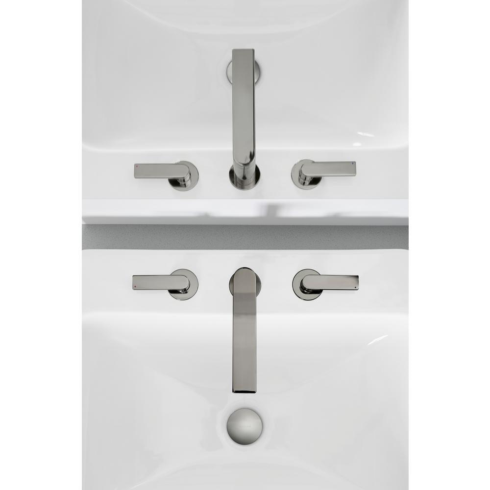 KOHLER Composed 8 in Widespread 2Handle Lever Handle Bathroom Faucet with Drain in Polished Chrome