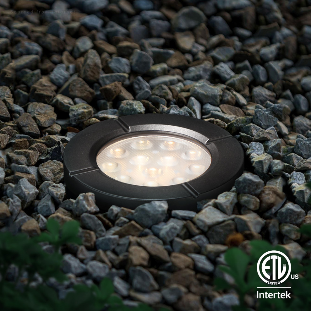 12 Pack Low Voltage LED Well Light  6W Flat Top  3000K Warm White   Modern   Inground And Well Lights   by W86 Trading Co.  LLC  Houzz