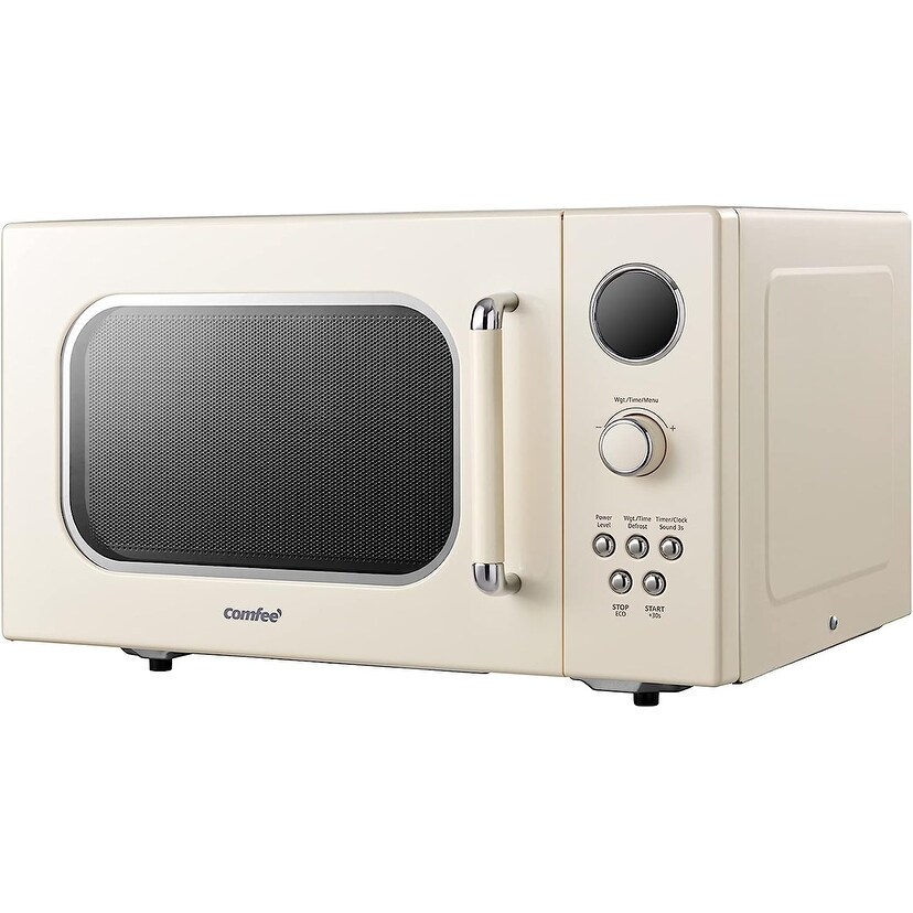 Retro Microwave with 9 Preset Programs  Fast Multi stage Cooking  Turntable Reset Function Kitchen Timer  Mute Function