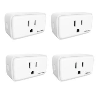 Defiant 15 Amp 120-Volt Smart Wi-Fi Bluetooth Plug with 1 Outlet Powered by Hubspace (4-Pack) HPPA11AWB4