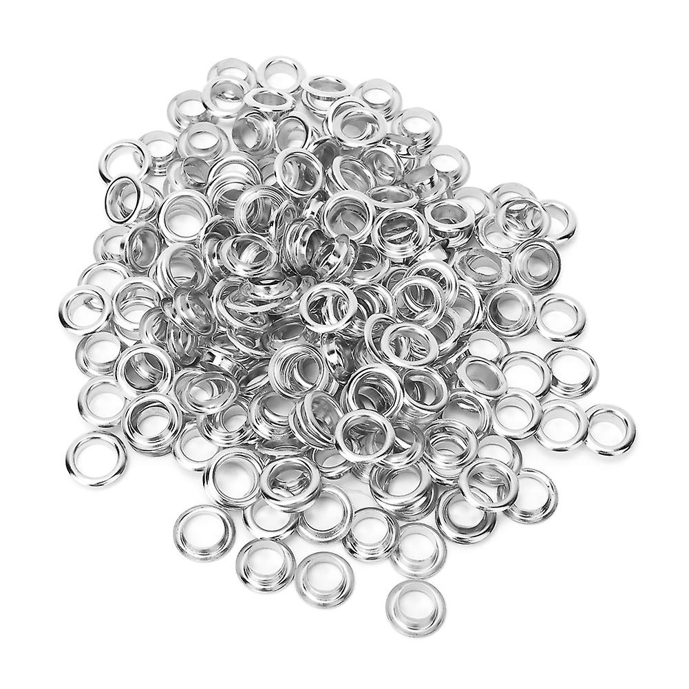 100 Sets 8mm Grommet Kit Metal Eyelets Rivets Brass Eyelet Shoes Bag Clothes Accessoriessilver