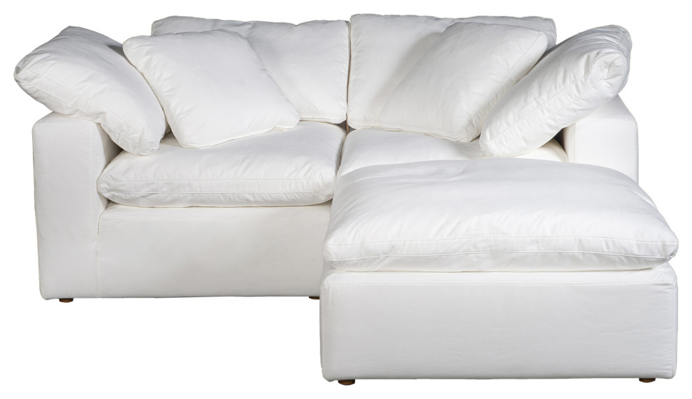 Terra Condo Nook Modular Sectional Livesmart Fabric Cream   Traditional   Sectional Sofas   by Kolibri Decor  Houzz